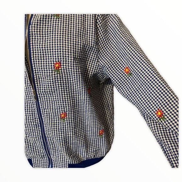 Lipslide Seersucker blue & white appliquéd Jacket - Picture 4 of 6